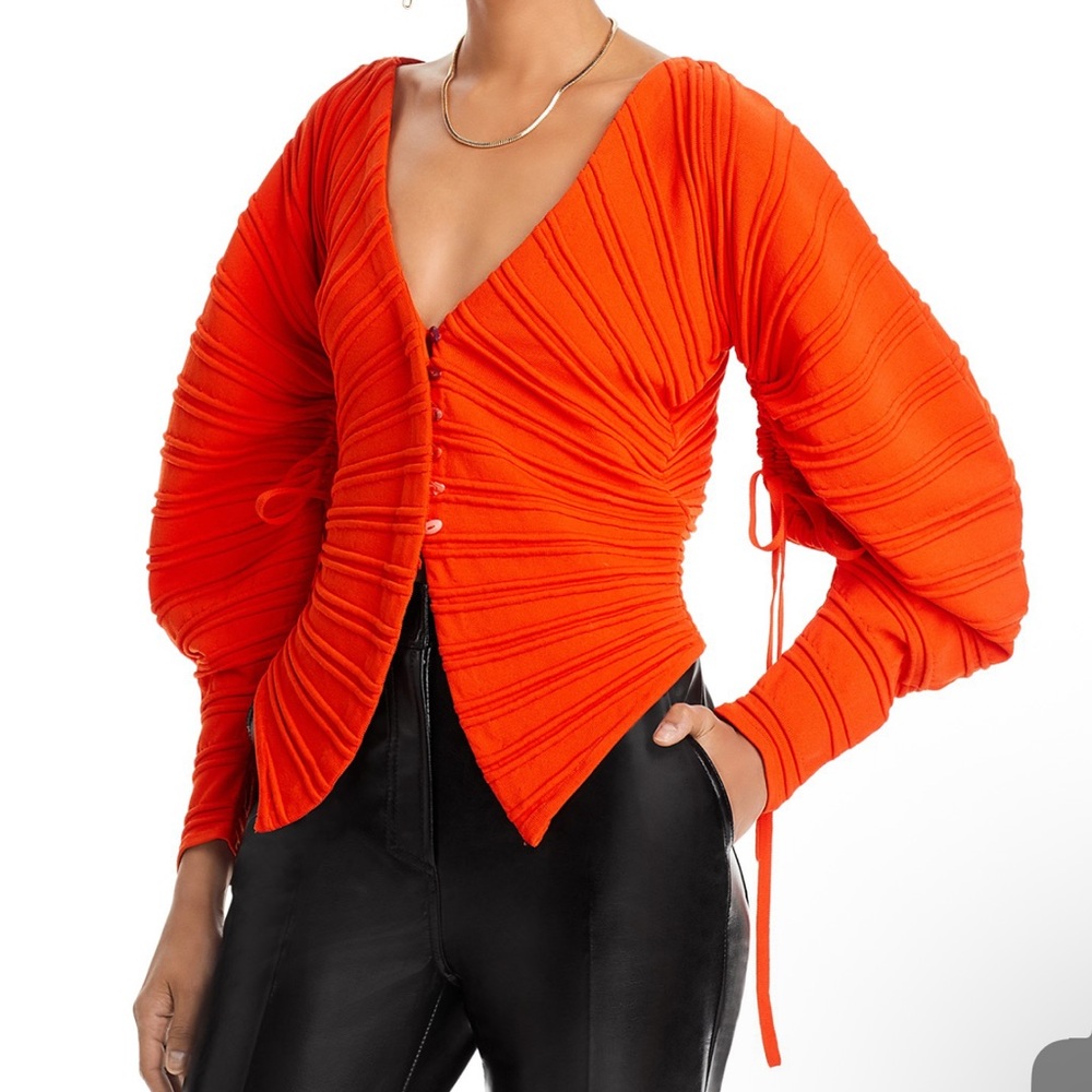 Cult Gaia Blair Cardigan Orange